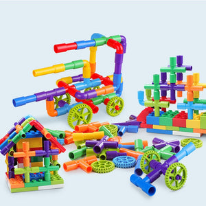 Constructive Creations: Montessori DIY Building Pipe Play