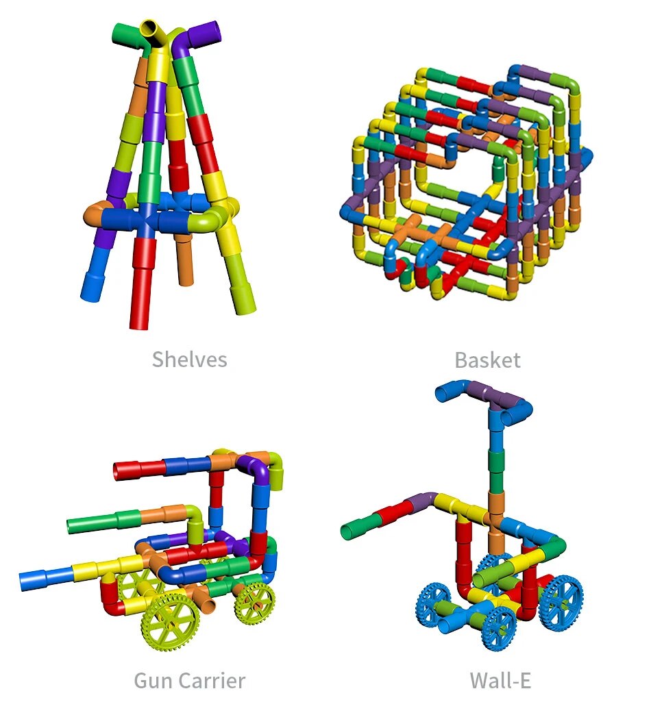 Constructive Creations: Montessori DIY Building Pipe Play